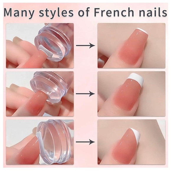 DIY French Manicure Set - Pink and Silver - Picture 3 of 5